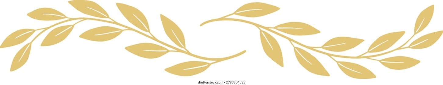 Golden divider with laurel branches