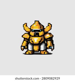 Golden Divine Automaton Design Vector