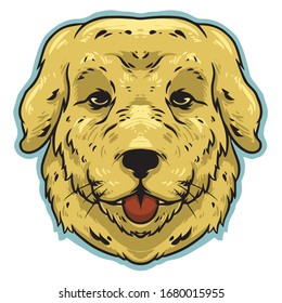 golden dog vector logo icon design mascot