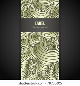 Golden doodle label with space for Your text