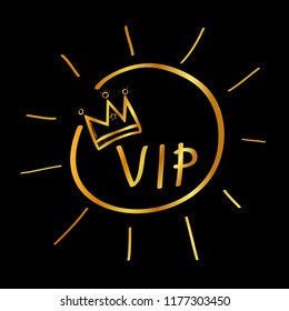 Golden Doodle Sign VIP, at black background