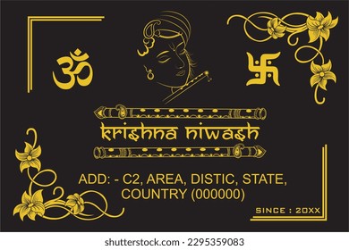 Golden Door Plate used in House and villa door decoration