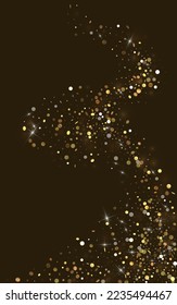 El Punto Dorado Aislado Vector De Lujo Fondo. Tarjeta brillante brillante brillante. Patrón brillante dorado. Polvo Feliz Invitación.
