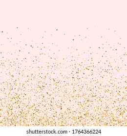 Golden Dot Rich Pink Background. Happy Polka Wallpaper. Yellow Splash Art Pattern. Glow Christmas Banner.