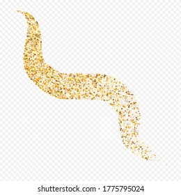 El Punto Dorado Brilla Un Fondo Transparente. Postal de Navidad brillante. Patrón de Aniversario del Brillo Amarillo. Diseño festivo espumoso.