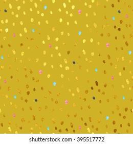 golden dots seamless pattern