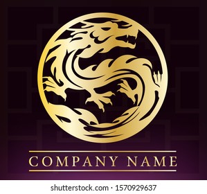 Golden Dragon Logo Images Stock Photos Vectors Shutterstock