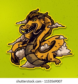 Golden Dragon Mascot