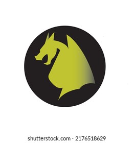 icono del logotipo del vector del dragón dorado