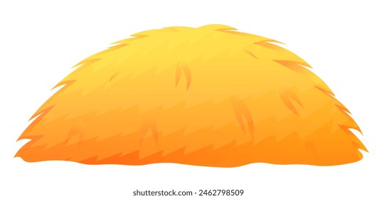 Golden dry hay straw for farm. Vector illustration