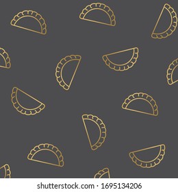 golden dumplings pattern- vector illustration