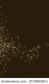 Golden Dust Glamour Vector Luxury Background. Paper Shine Postcard. Yellow Circle Abstract Pattern. Sparkle Effect Banner.