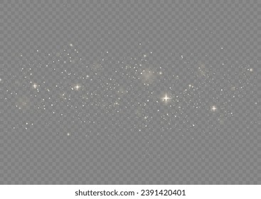 Golden dust light. Bokeh light lights effect background. Christmas glowing dust background Christmas glowing light bokeh confetti and sparkle overlay texture for your design.