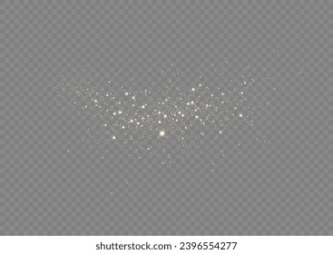 Golden dust light. Bokeh light lights effect background. Christmas glowing dust background Christmas glowing light bokeh confetti and sparkle overlay texture for your design.