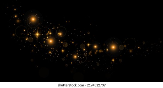 golden dust light png. Bokeh light lights effect background. Christmas glowing dust background Christmas glowing light bokeh confetti and sparkle overlay texture for your design.