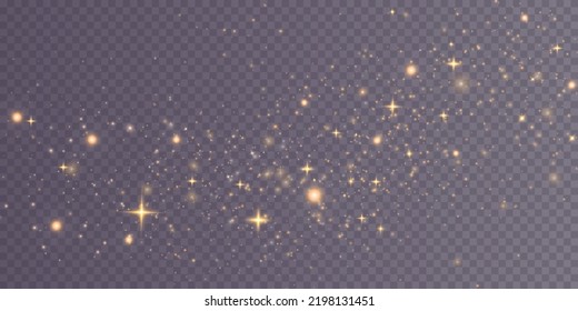 Golden Dust Light Png. Bokeh Light Lights Effect Background. Christmas Glowing Dust Background Christmas Glowing Light Bokeh Confetti And Sparkle Overlay Texture For Your Design.