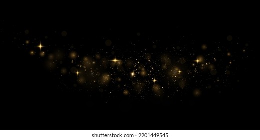 golden dust light png. Bokeh light lights effect background. Christmas glowing dust background Christmas glowing light bokeh confetti and sparkle overlay texture for your design.