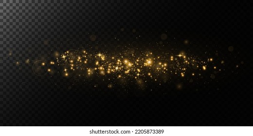 golden dust light png. Bokeh light lights effect background. Christmas glowing dust background Christmas glowing light bokeh confetti and sparkle overlay texture for your design.