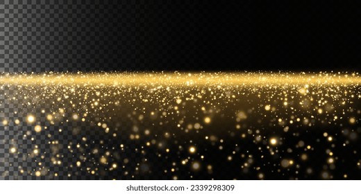 golden dust light png. Bokeh light lights effect background. Christmas glowing dust background Christmas glowing light bokeh confetti and sparkle overlay texture for your design.