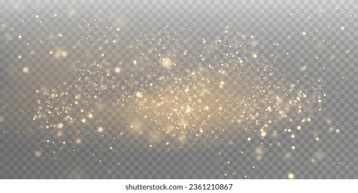 golden dust light png. Bokeh light lights effect background. Christmas glowing dust background Christmas glowing light bokeh confetti and sparkle overlay texture for your design.
