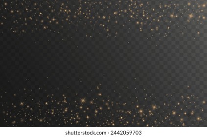 Golden dust light png. Bokeh light lights effect background. Christmas glowing dust background. Christmas Stars, Christmas Time 