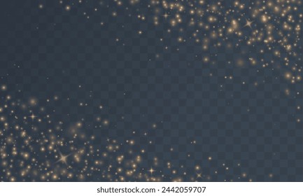 Golden dust light png. Bokeh light lights effect background. Christmas glowing dust background. Christmas Stars, Christmas Time 