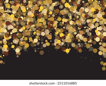 golden dust light png. Bokeh light lights effect background.  Shiny Holiday Light Effect. Vector Illustration.