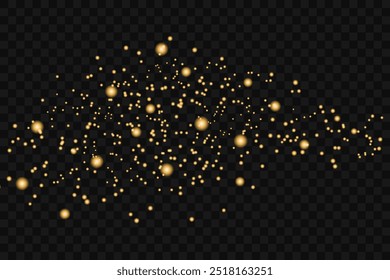 golden dust light png. Bokeh light lights effect background. Christmas glowing dust background Christmas glowing light bokeh confetti and sparkle overlay texture for your design.