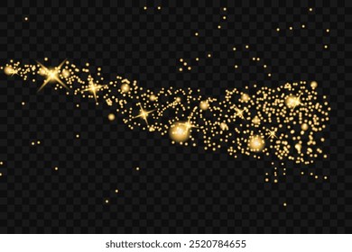 pó dourado png luz. Fundo de efeito de luzes Bokeh luz. Natal brilhante fundo de poeira Natal brilhante luz bokeh confete e brilho de textura de sobreposição para o seu design.