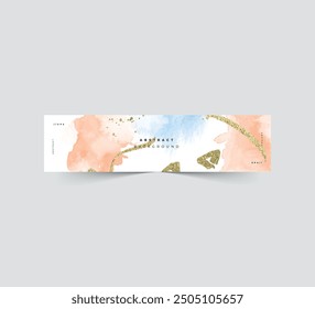 Golden dust linkedin banner abstract background