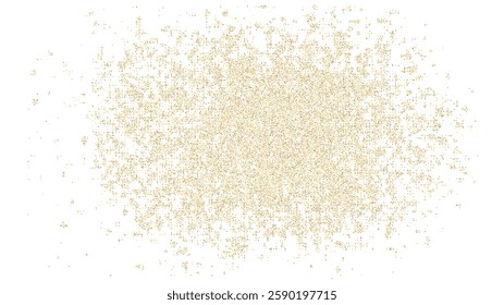 Golden dust particles swirl gracefully, creating an enchanting pattern against a plain transparent background, evoking a sense of movement and elegance.