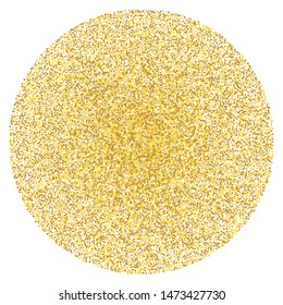 Golden dust A sphere, a circle filled with very small dots, points. The effect of stippling to create textured backgrounds. Vector illustration
