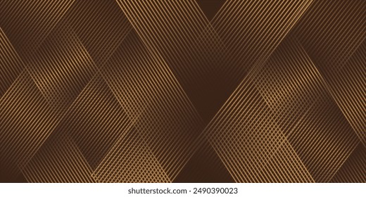Golden dynamic abstract vector background with diagonal lines. Trendy classic color. 3d cover business presentation banner for sale evening party event. Fast moving soft point shadows