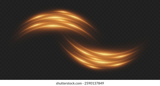 Golden dynamic light lines effect.