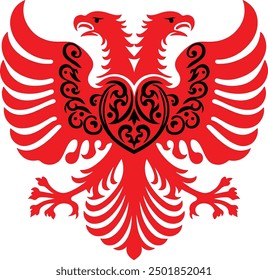 Golden Eagle with Albania flag color