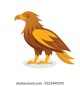 Golden Eagle bird isolated flat vector illustration on white background
