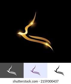 Goldene Adlervogel-Logo-Kennzeichnung