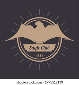 golden eagle club circular emblem