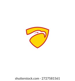 A golden eagle emblem within a shield, representing strength and focus.