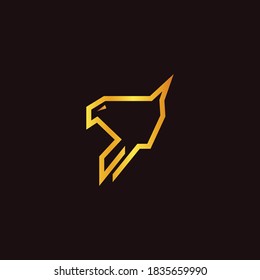 
golden eagle head logo is suitable for any company