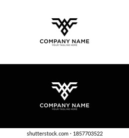 Golden eagle logo concept - vector illustration template, emblem design on a white background. EPS 10