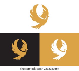 golden eagle logo design eps