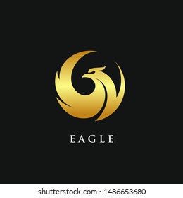 Golden Eagle Phoenix Bird Logo Design template, bird logo design, classy logo
