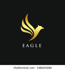 Golden Eagle Phoenix Bird Logo Design template, bird logo design, classy logo