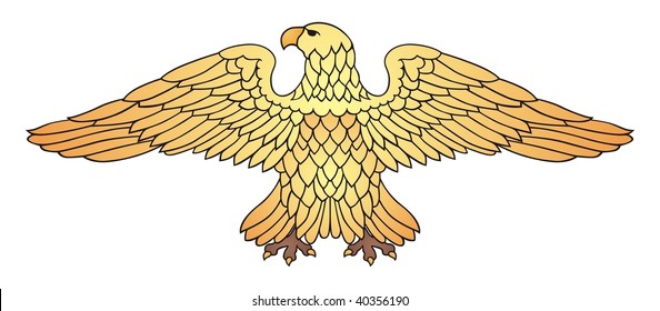 Golden eagle vector