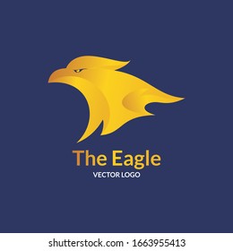 Golden Eagle Vector logo or Icon design template
