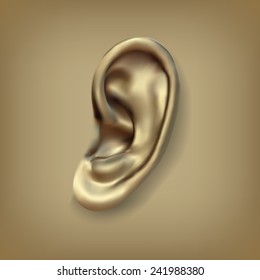 Golden ear, Vector object concept
