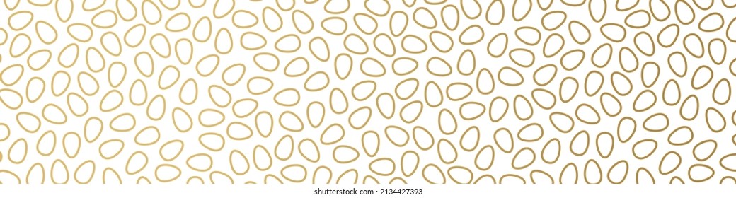 golden easter banner made of many small easter eggs - vector illustration