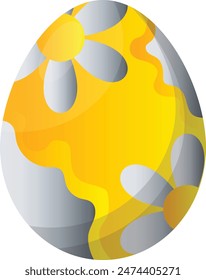 Icono de huevos de Pascua dorado. Aislado sobre fondo blanco. Ilustración vectorial