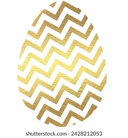 Golden Easter Egg, geometric patter
